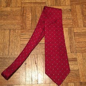 Red Tie with Squares.